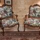 pair of Louis XV style armchairs à la reine