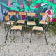 Six Mullca 510 school chairs with tapered legs