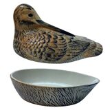 Earthenware terrine – Rare woodcock by Michel Caugant