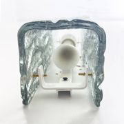 Pair of Mazzega-Style Aquamarine Murano Glass Sconces