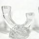 Par de candelabros de cristal. España, 1950s.