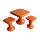 Table & stools P.Ginger from 1970