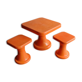 Table & stools P.Ginger from 1970