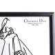 Lithographie dessin de mode Christian Dior, années 80