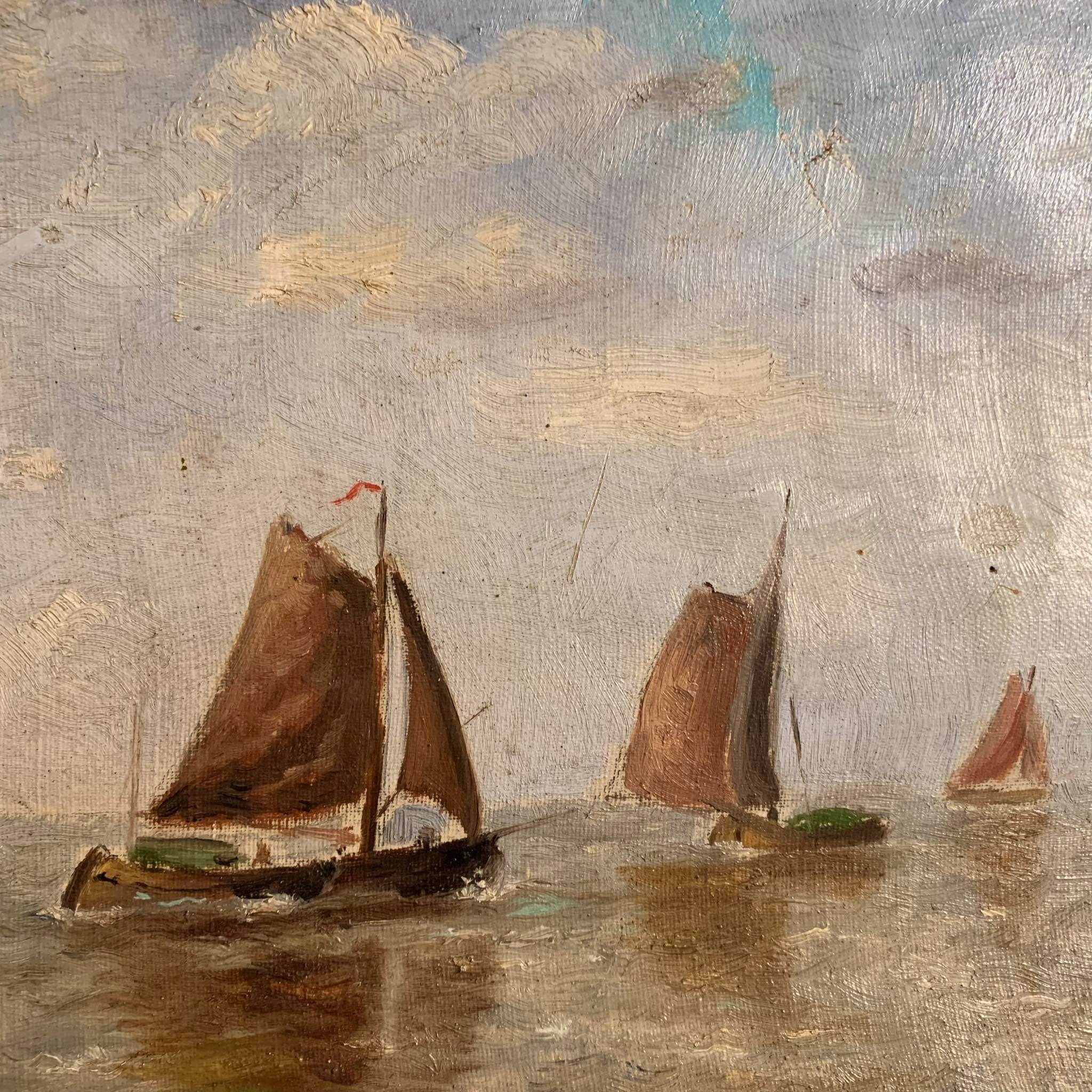 Oil painting on canvas Marine