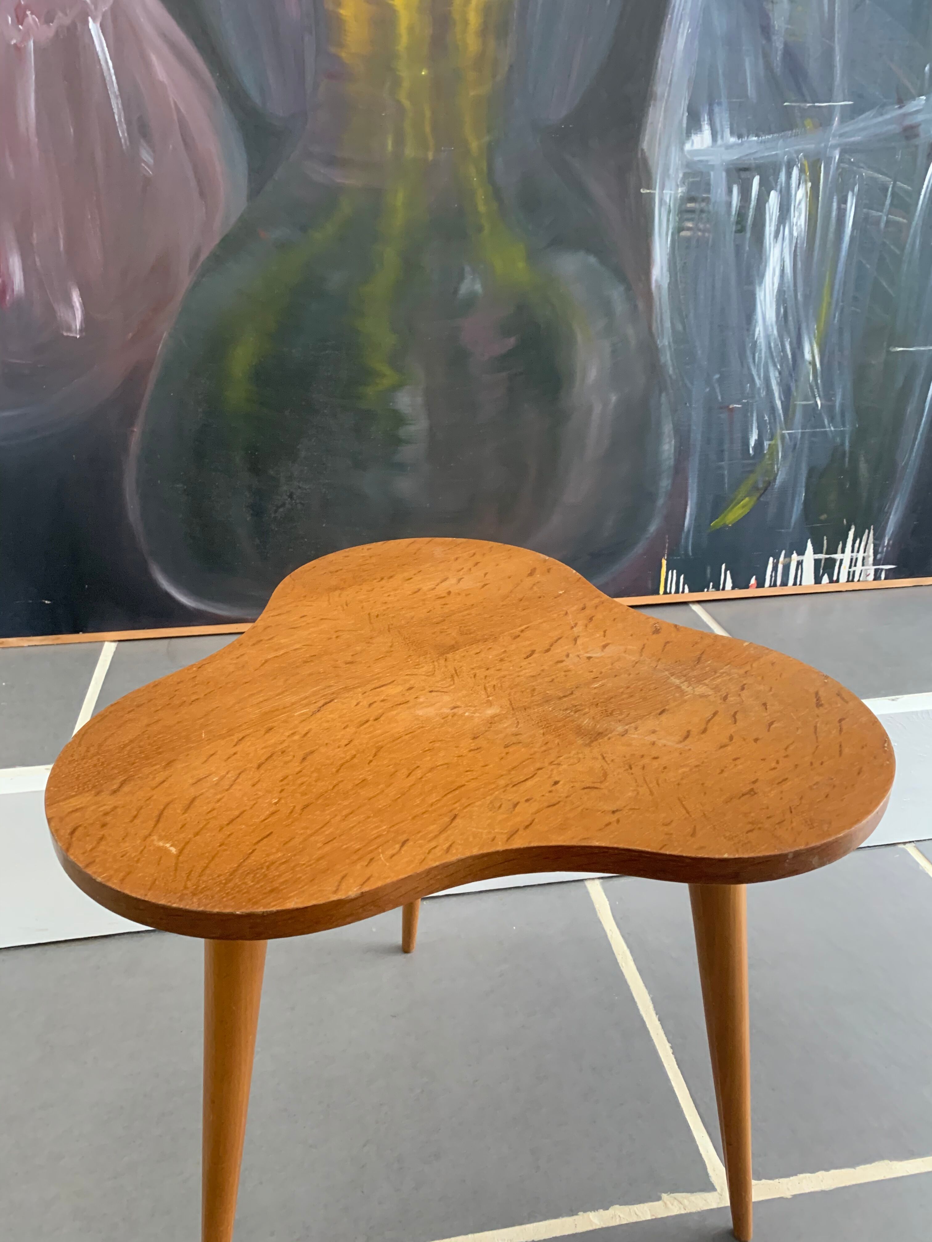 Vintage free-form tripod table