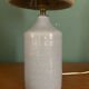 Ceramic lamp and vintage rope lampshade