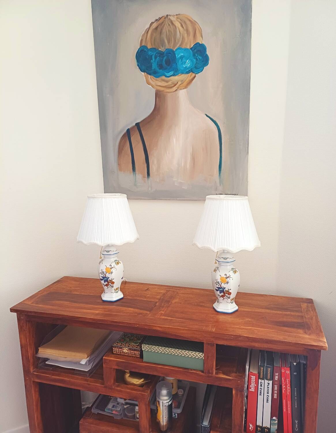 Paire de lampes de table en porcelaine Véritable Revol France