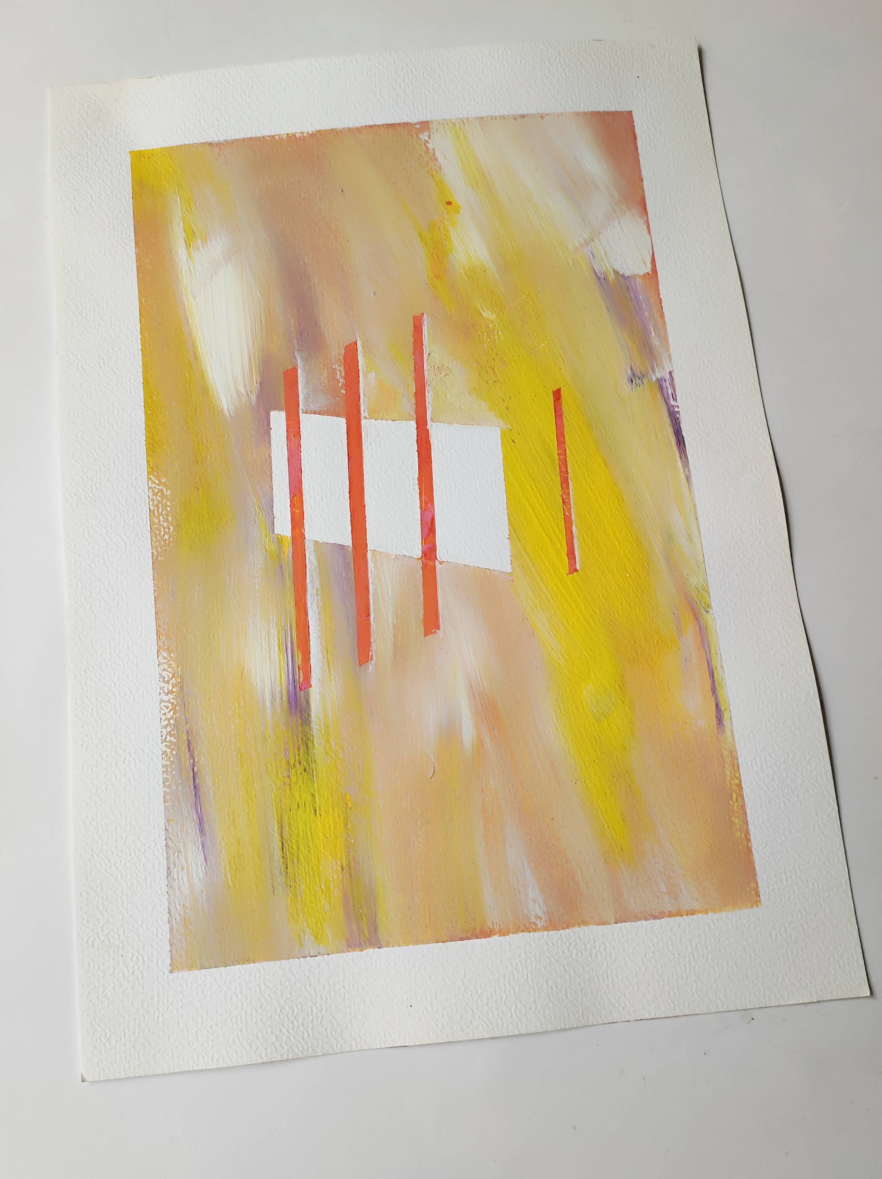 Minimalist geometric painting