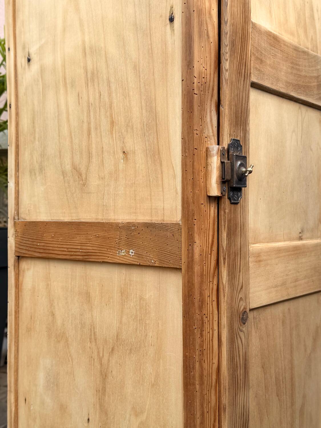 Vintage wooden wardrobe from 1940.