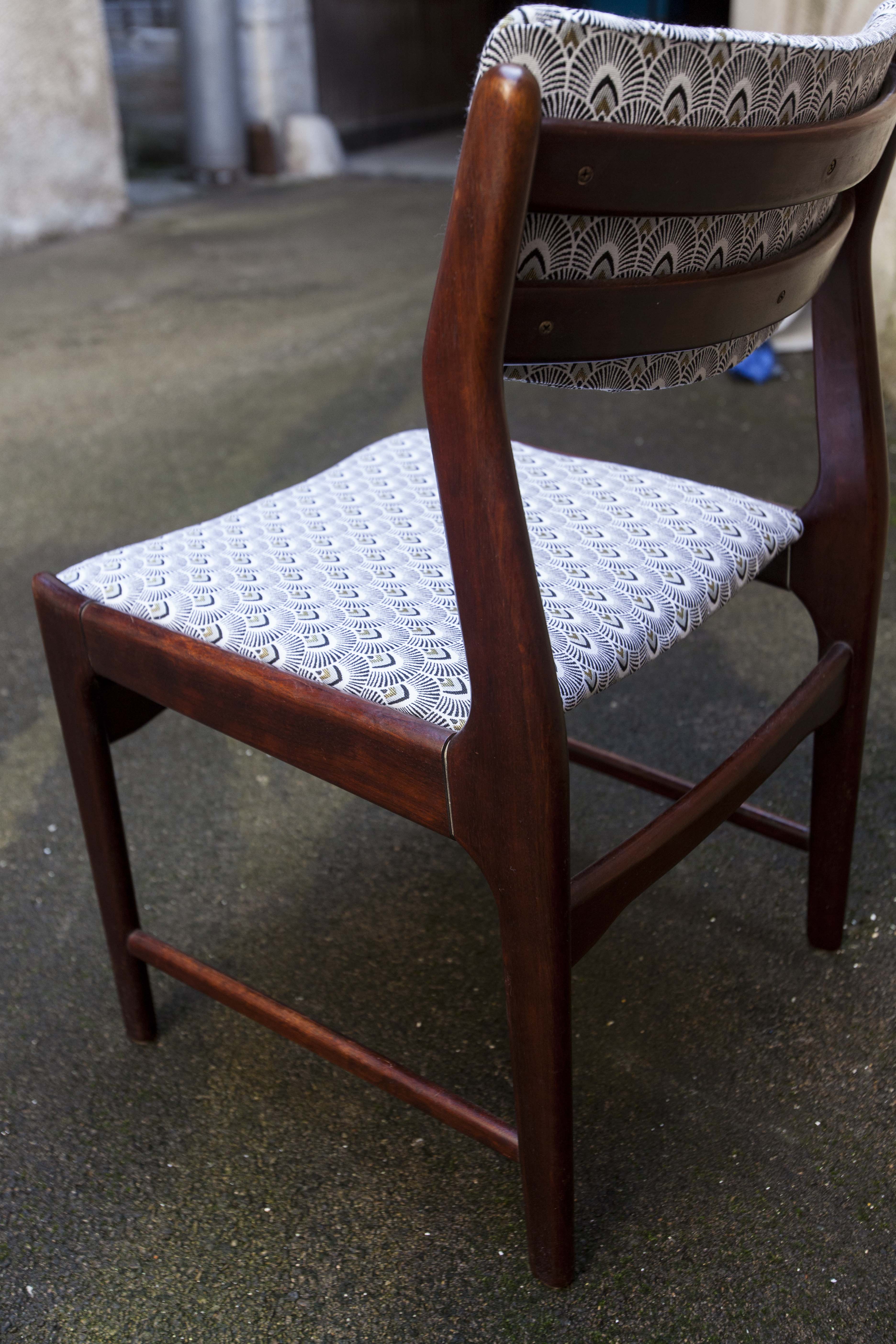 4 restored Scandinavian rosewood chairs