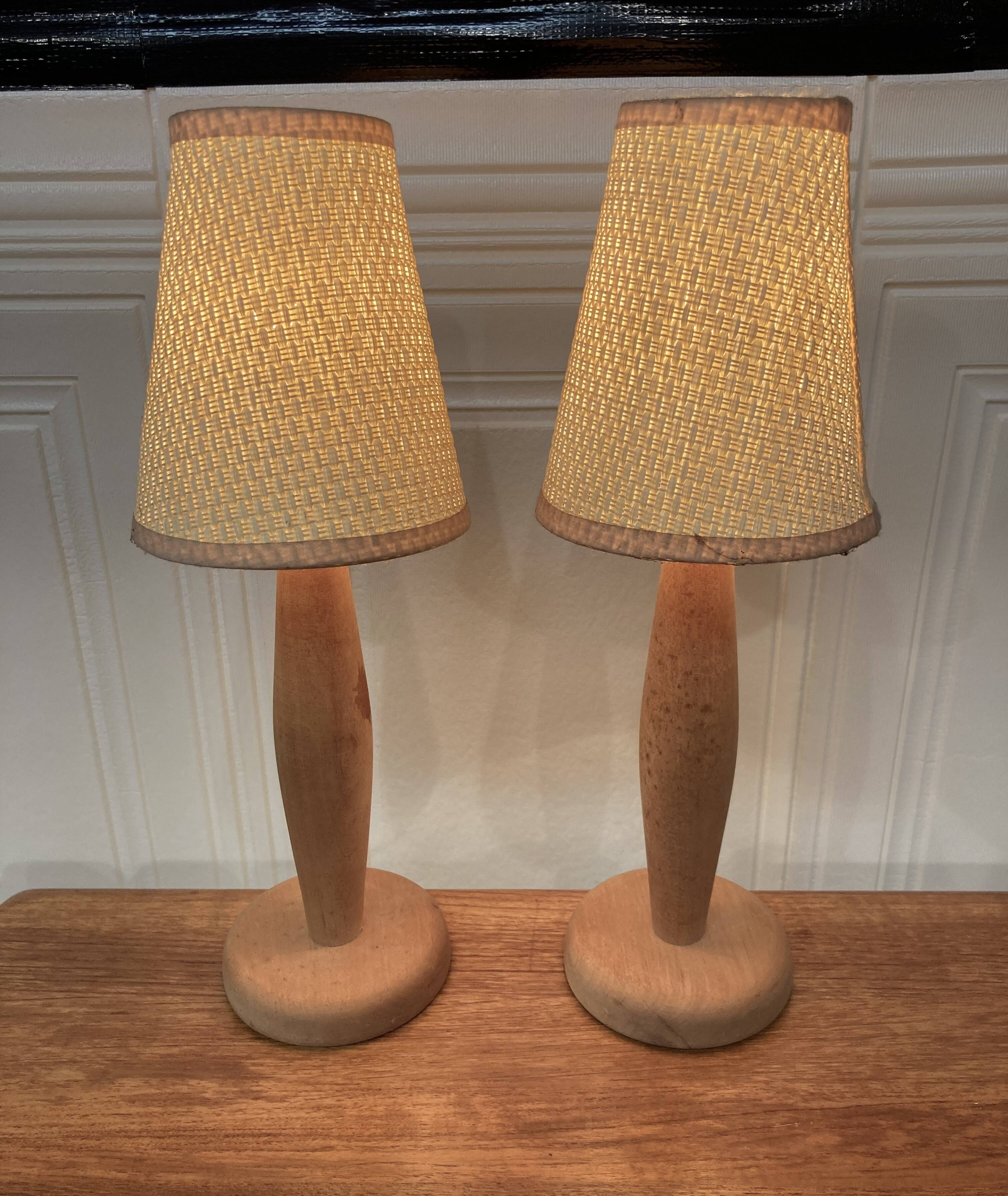 Paire de lampes design scandinave 1960.