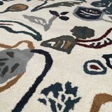 4x6 Ft - Tapis en laine touffeté à la main, décoration intérieure, salon, salle à manger, cadeau, tapis traditionnel indien