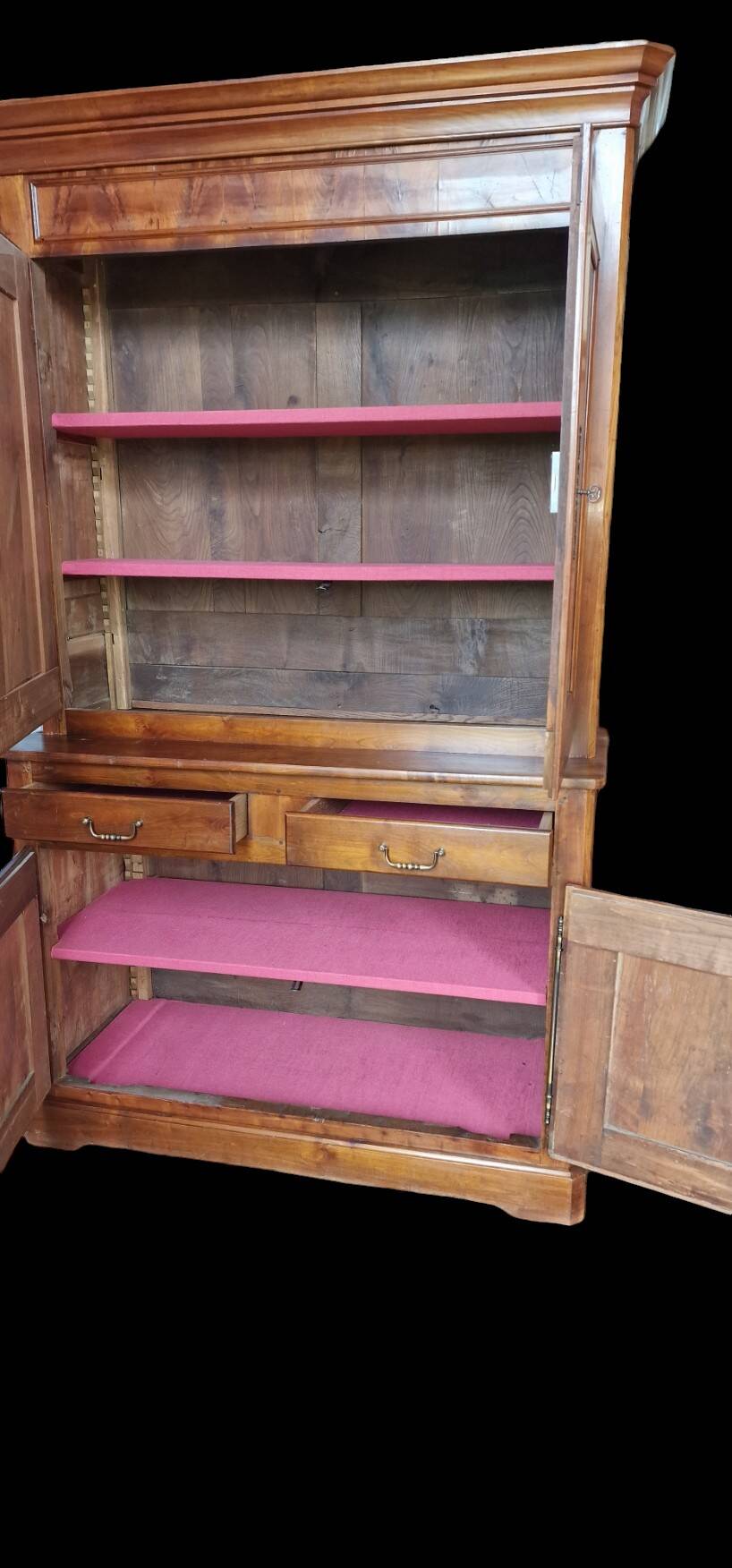 Two-body cherry wood sideboard
