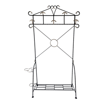 Wrought iron coat rack