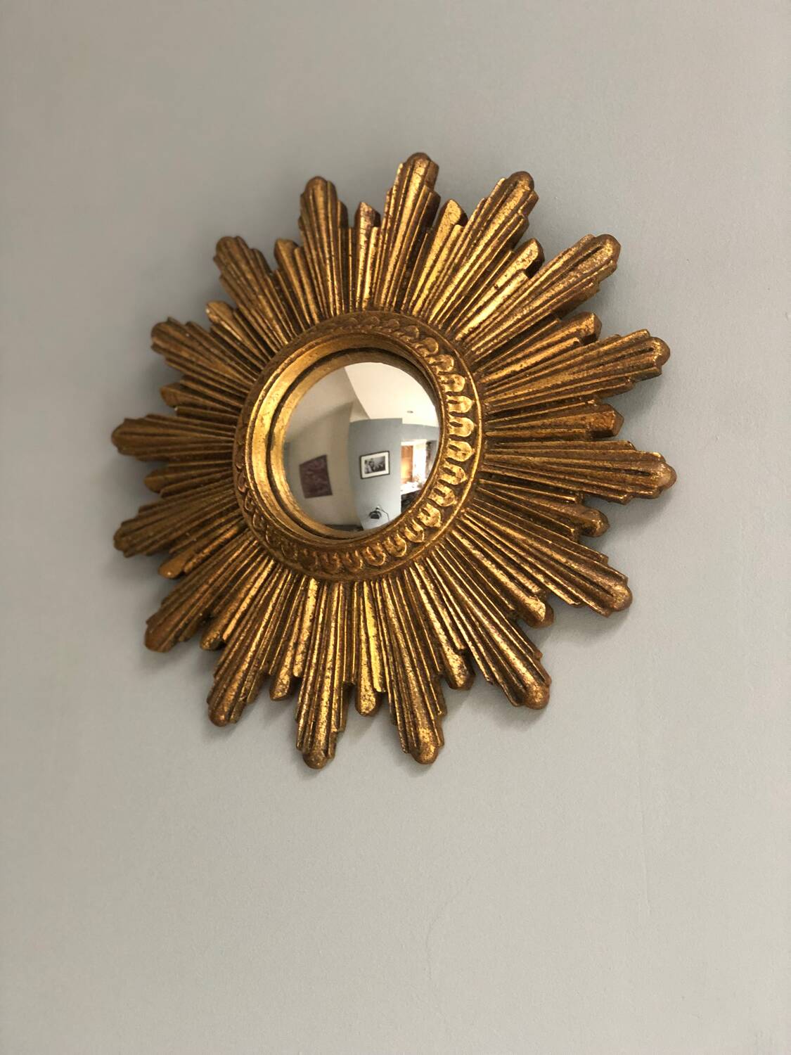 Antique sun mirror, witch's eye 1960