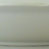 Hollow dish in white porcelain, golden lip.