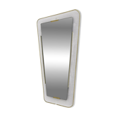 Miroir en métal perforé de style mid-century, années 1950