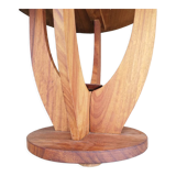 Pedestal table art deco round wood coffee table