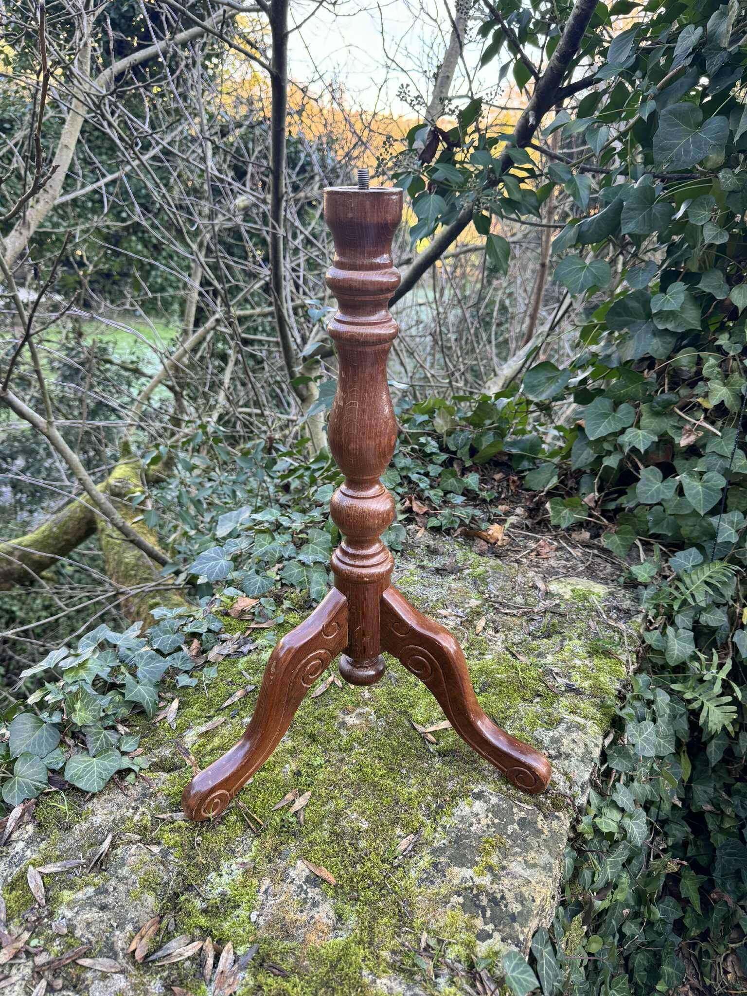 Large antique solid wood guéridon