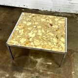 Table basse vintage onyx & époxy