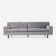 Canapé helsinki argent velour, design scandinave