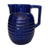 Old blue pitcher ceramic Orchies L1