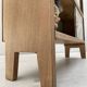 Vintage bookcase in solid oak.