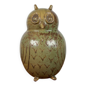 Meike Falck Nicolaisen, large German owl sculpture from the mid-century, 1960s, ceramic.