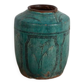 Ancient emerald green vase (circa 1820) #40