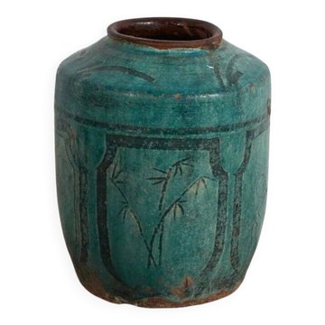 Vase ancien vert émeraude (vers 1820) #40
