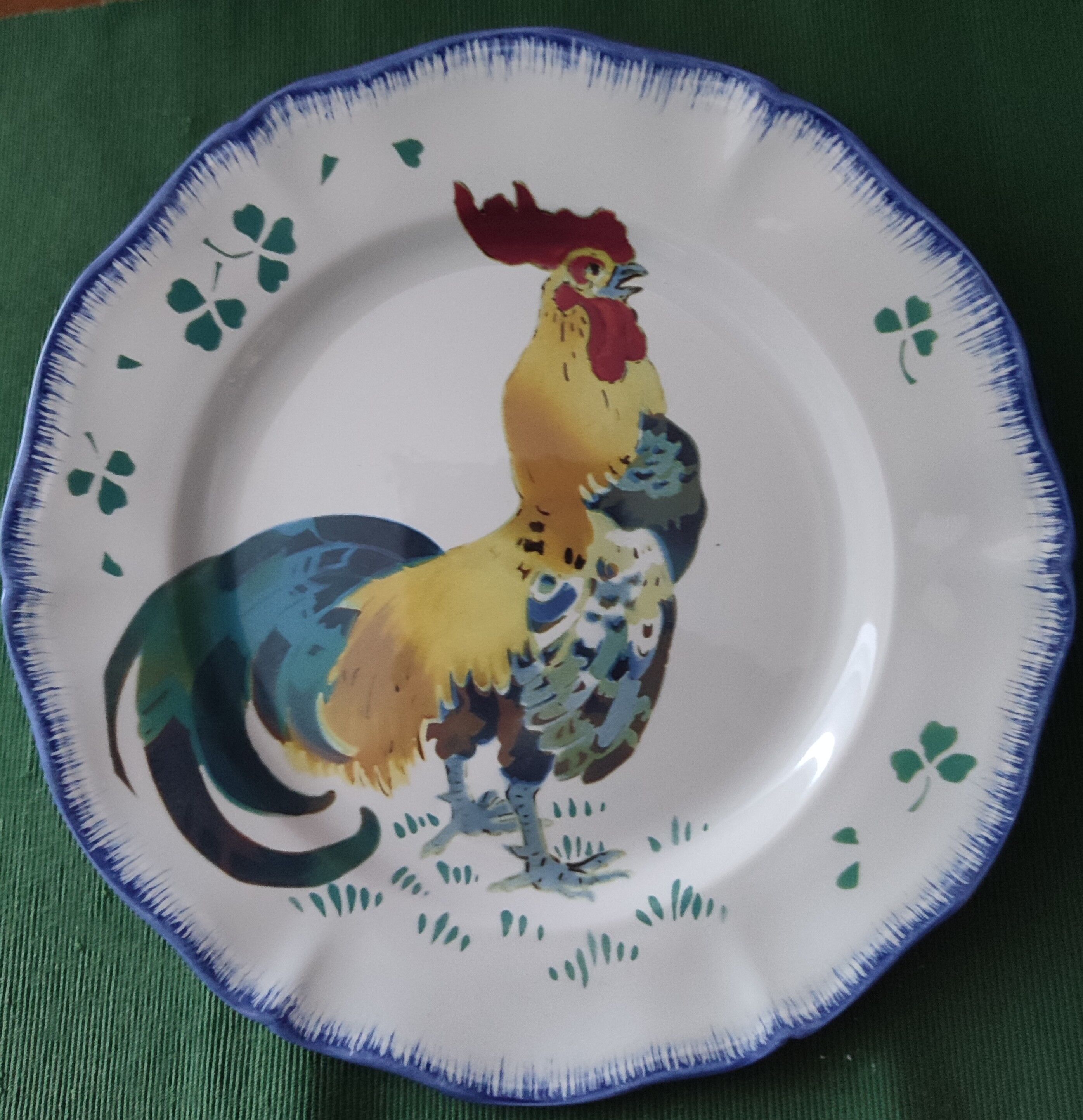 Plate the roosters Lunéville