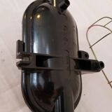 Industrial glass wall sconce