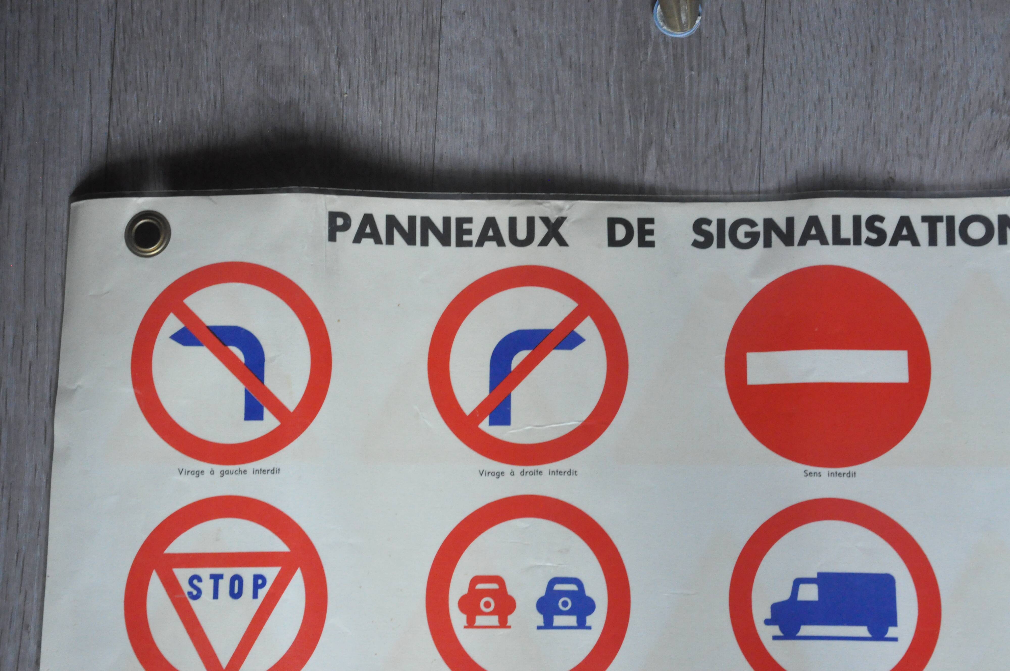 Old driving school poster highway code collection deco garage workshop