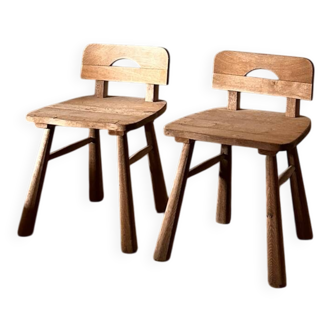 Pair of wooden chairs