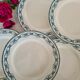 Old flat plates in "Recamier" model iron earth from the French salin factory