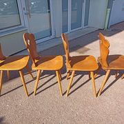 Lot 8 chaises bistrot brasserie chalet déco de montagne