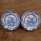 Creil & Montereau Terre de Fer plate Pagoda model 24cm