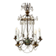 Louis XVI style chandelier with a pearl garland and painted tin, 20th century.