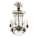 Louis XVI style chandelier with a pearl garland and painted tin, 20th century.