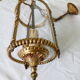 3-light suspension lantern with bulging glass