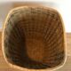 Large wicker/vintage bamboo laundry basket with lid