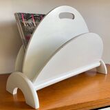 White Magazine Rack 1980s Design