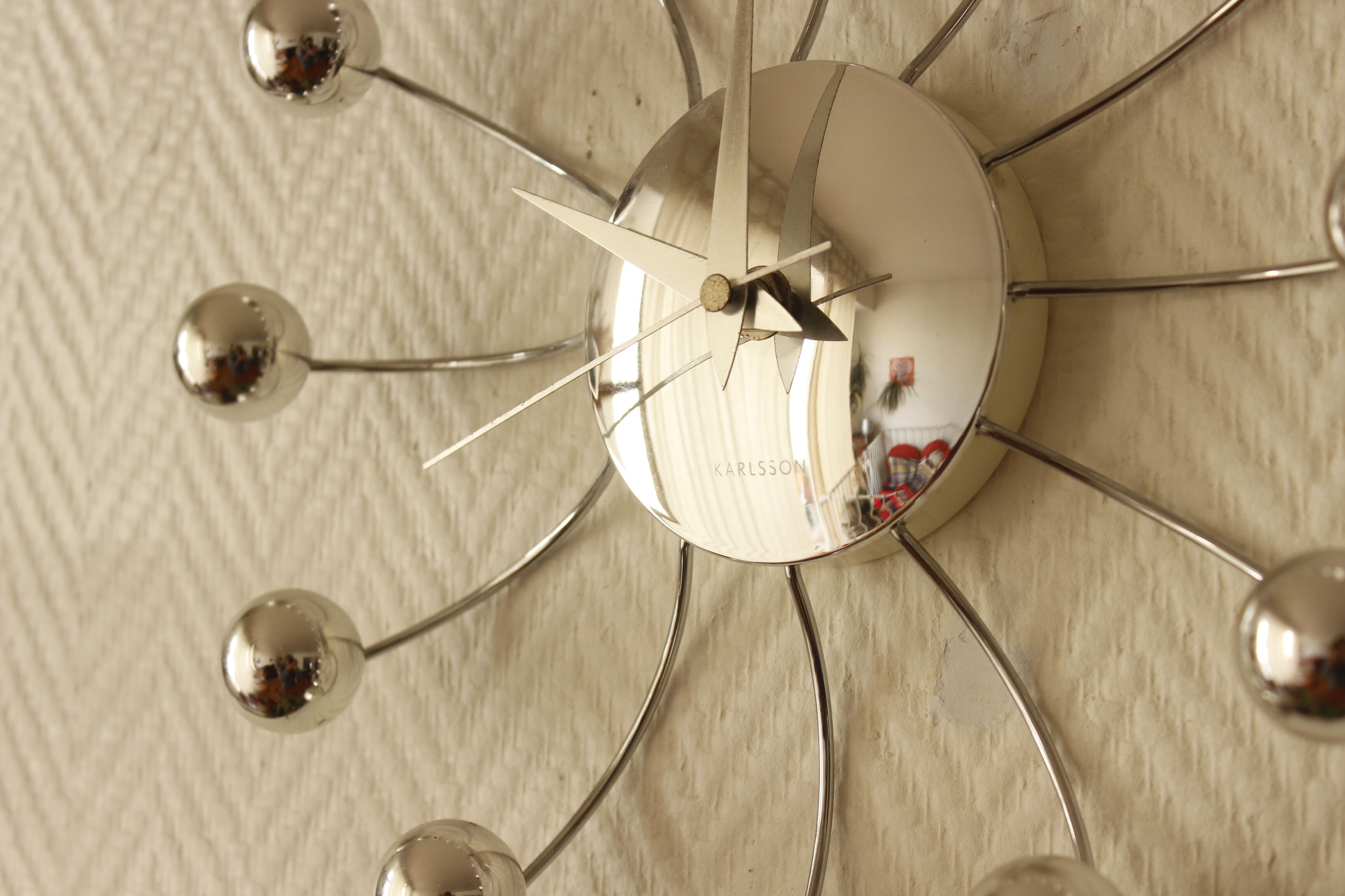 Karlsson Spider Chrome clock