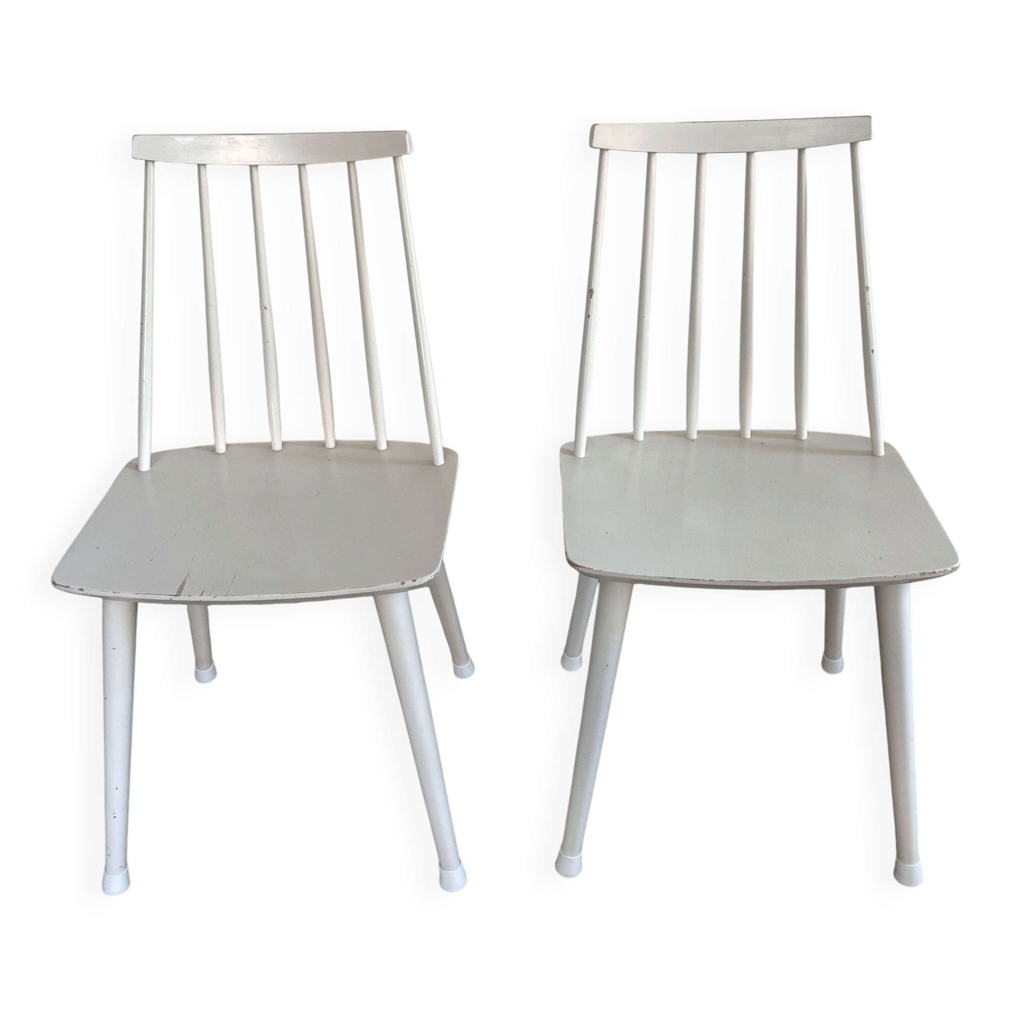 Two white, wooden Farstrup chairs, model 216