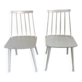 Two white, wooden Farstrup chairs, model 216