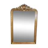 Louis Philippe's era mirror with a gold leaf pediment