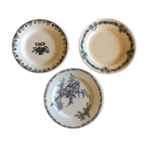 Suite de 3 assiettes Terre de Fer
