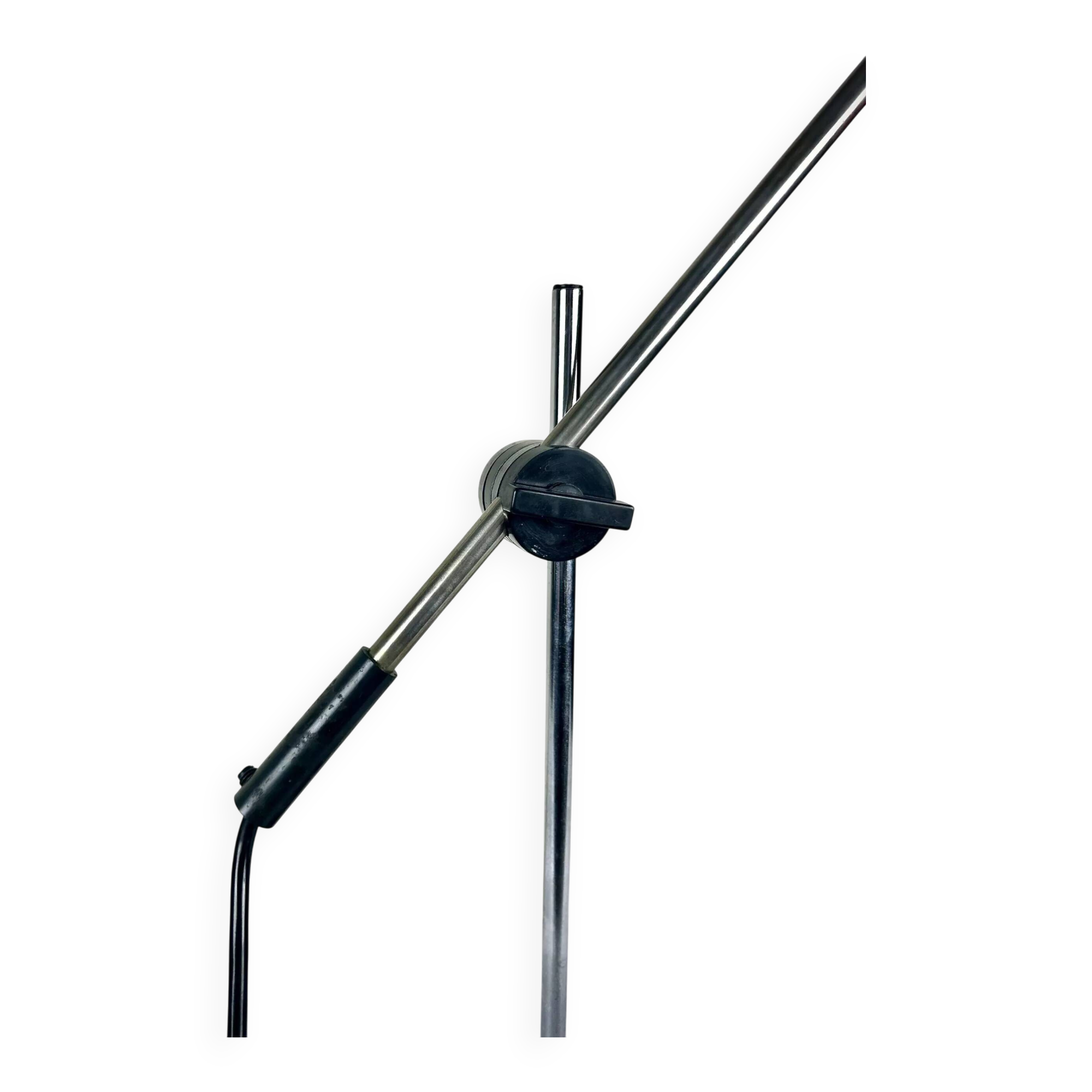 Lampe articulée vintage rouge et chrome – esprit industriel