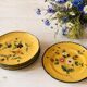 4 antique plates in hand-painted faience